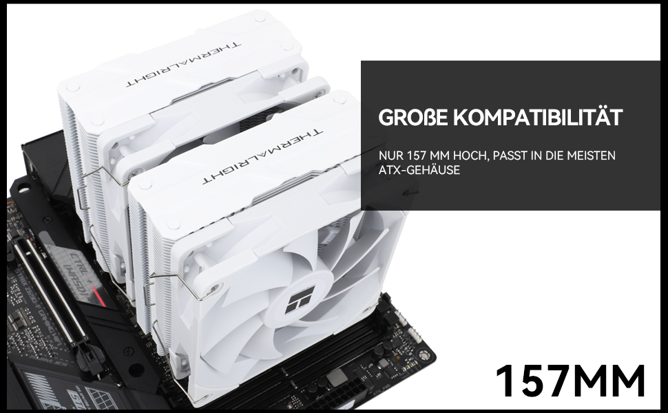Кулер для процесора Thermalright Peerless Assassin 120 (PA 120 White) — 6 теплових трубок, 2 вентилятори 120мм PWM TL-C12, AGHP, для AMD AM4/AM5, Intel 1700/1200/115x/2011, білий