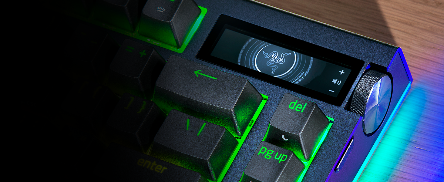 Механічна ігрова клавіатура Razer BlackWidow V4 Pro 75% з Green Switch, RGB Chroma, 6 макро-клавіші, Doubleshot ABS, QWERTY US-розкладка, чорна