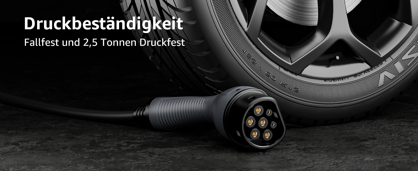 Кабель для зарядки електромобілів Bokman Typ 2 з CEE роз'ємом, 5 метрів, 6-16A, 11kW, 3-фазний, IP65 вологостійкий, портативний зарядний пристрій для електромобілів, мобільна зарядка, станція зарядки, IEC 62196-2, з сумкою та мікрофіброю