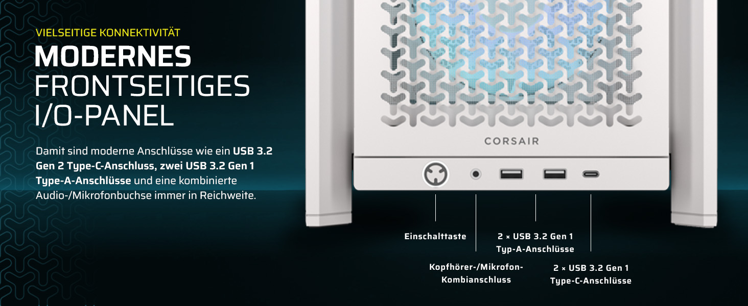 Корпус ПК CORSAIR 4000D RS ARGB Mid-Tower ATX з RGB підсвічуванням, чорний