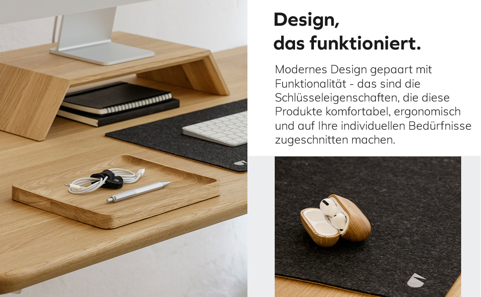 Oakwood Adjustable Wooden Laptop Stand - Desk Dock for MacBook Pro, MacBook Air, iPad - Walnut & Oak Wood, Handmade