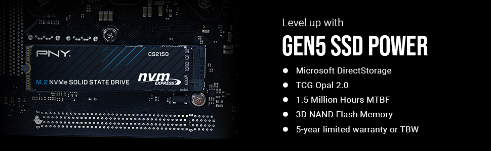 SSD PNY CS2150 2TB M.2 NVMe Black - Швидкий накопичувач для ПК