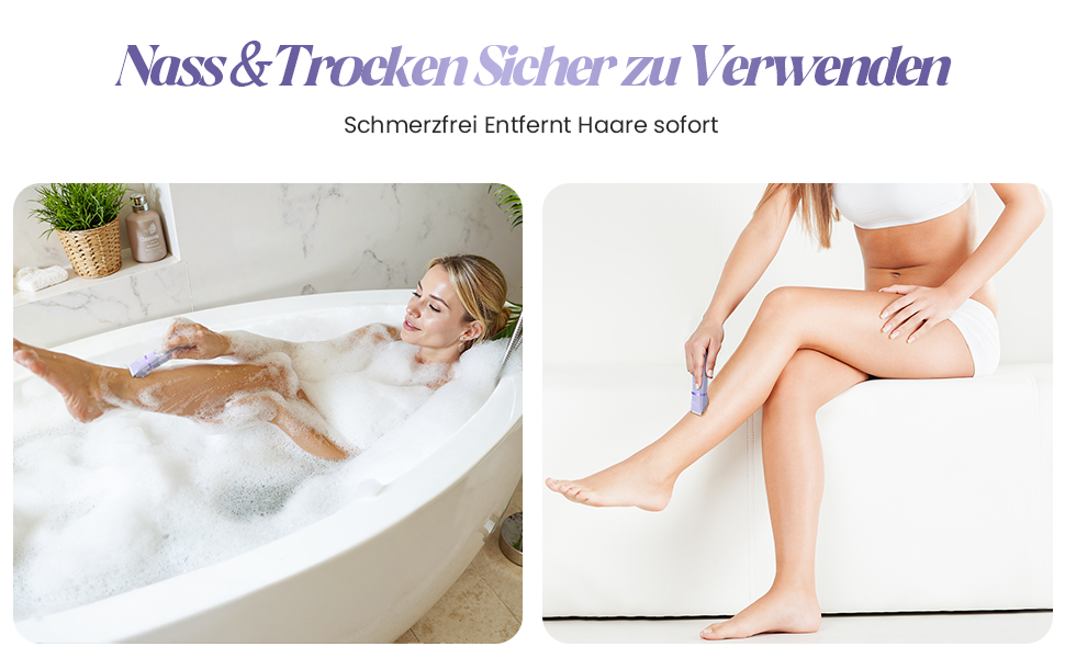 Електричний жіночий епілятор для тіла та обличчя, для інтимної зони, USB, фіолетовий