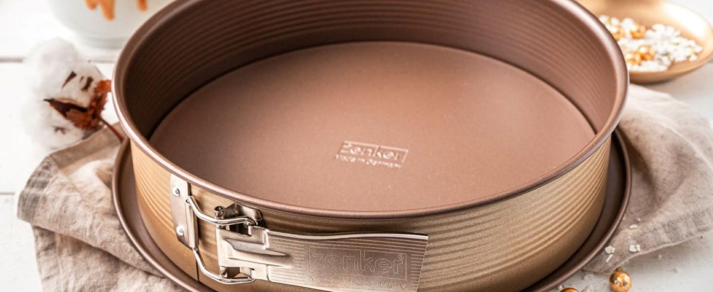 Форма для випічки Zenker Springform Perfect Black 26 см – антипригарна, сталева, витримує +230°C, Німеччина