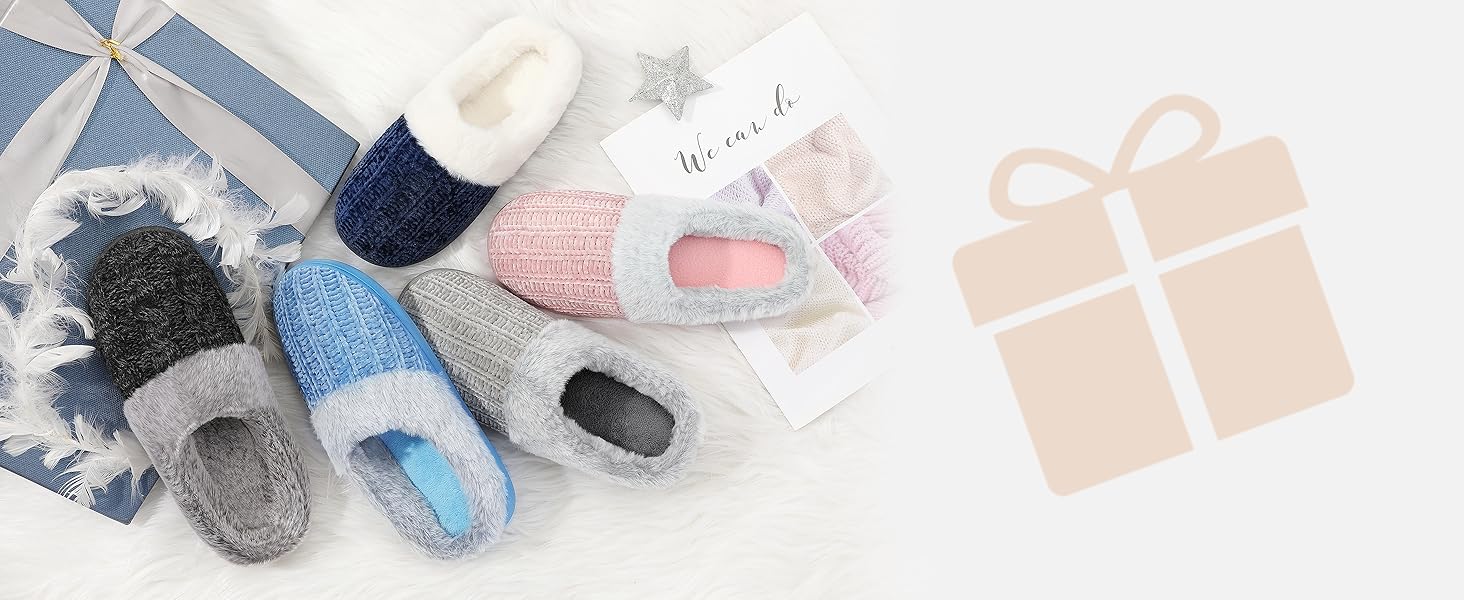 Жіночі тапочки MIXIN з пам'яті піни, теплі в'язані домашні тапочки, зручні сліпони, рожеві, 39 EU