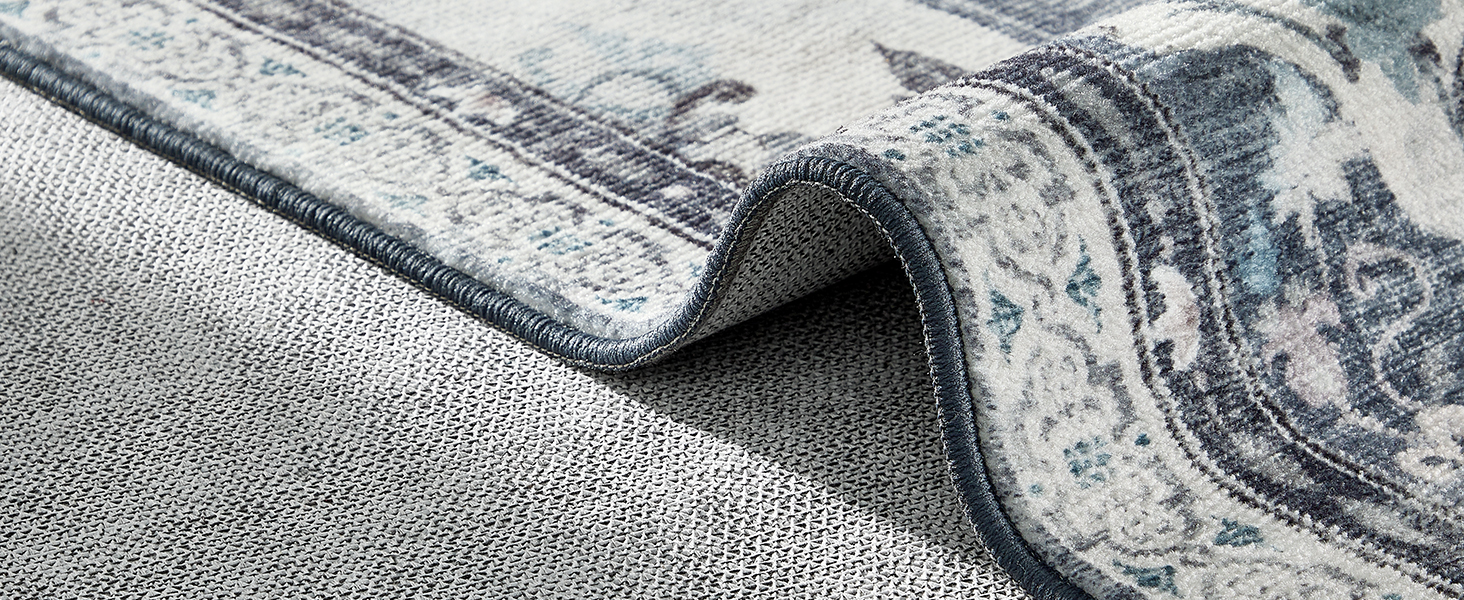 Килим SONGMICS HOME Vintage, 120x170 см, для вітальні, спальні, кухні, коридору, їдальні, сірий (TAR032G01)