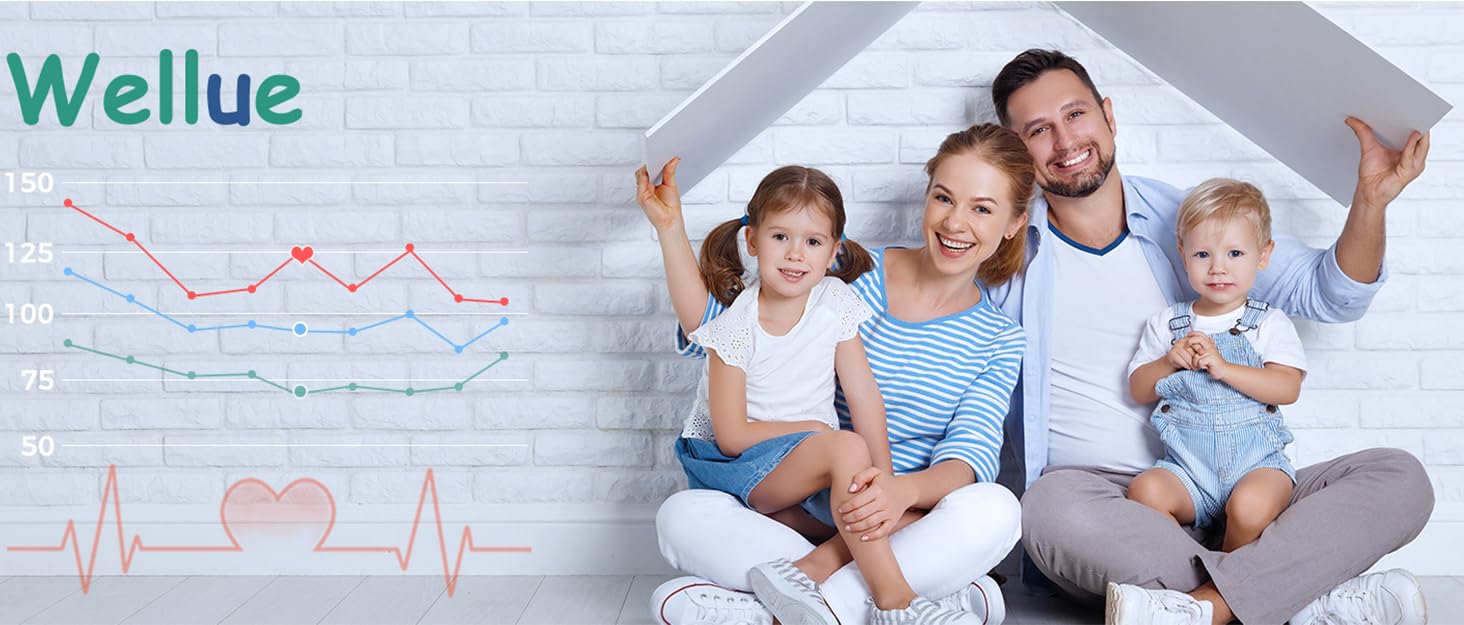 Wellue Armfit Plus: тонометр на плече з ЕКГ, Bluetooth, для дому. Безкоштовний додаток iOS & Android. Велика манжета.