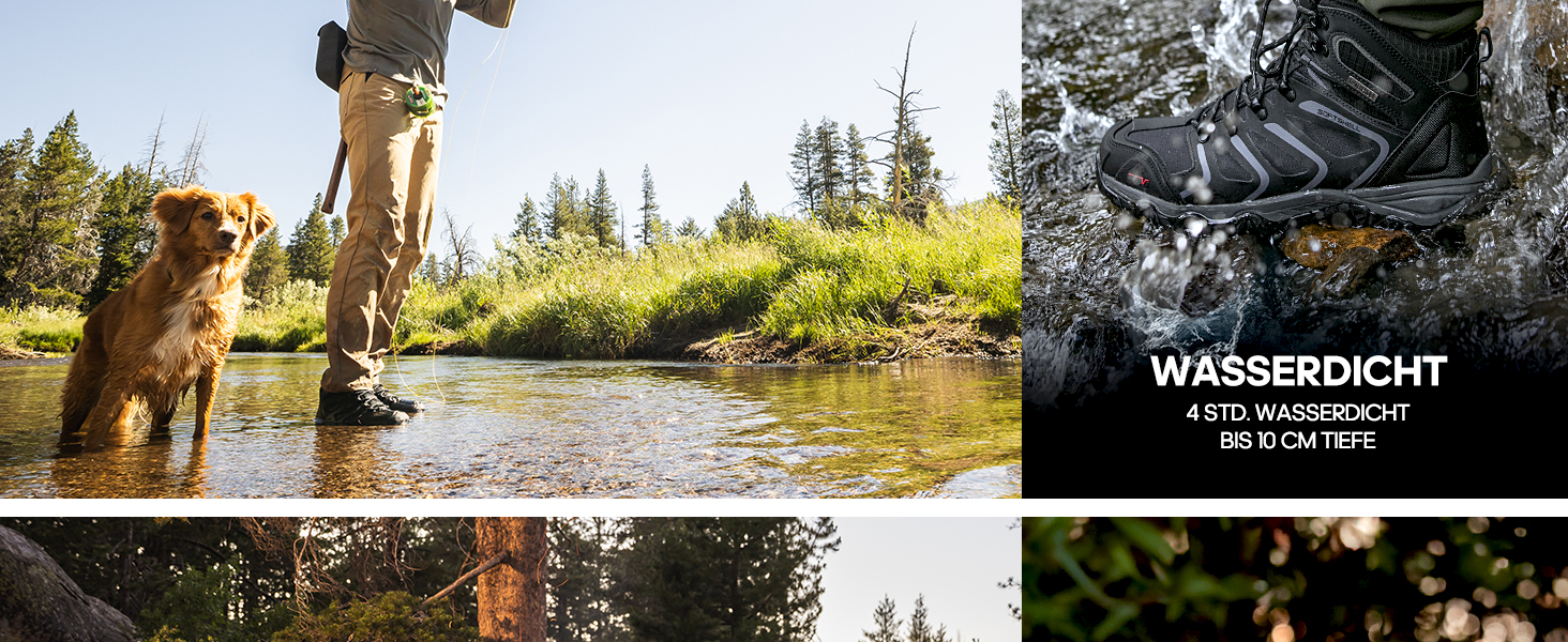 Чоловічі туристичні черевики NORTIV 8: водонепроникні трекінгові черевики для хайкінгу та альпінізму, колір: коричневий/чорний, розмір EU 42