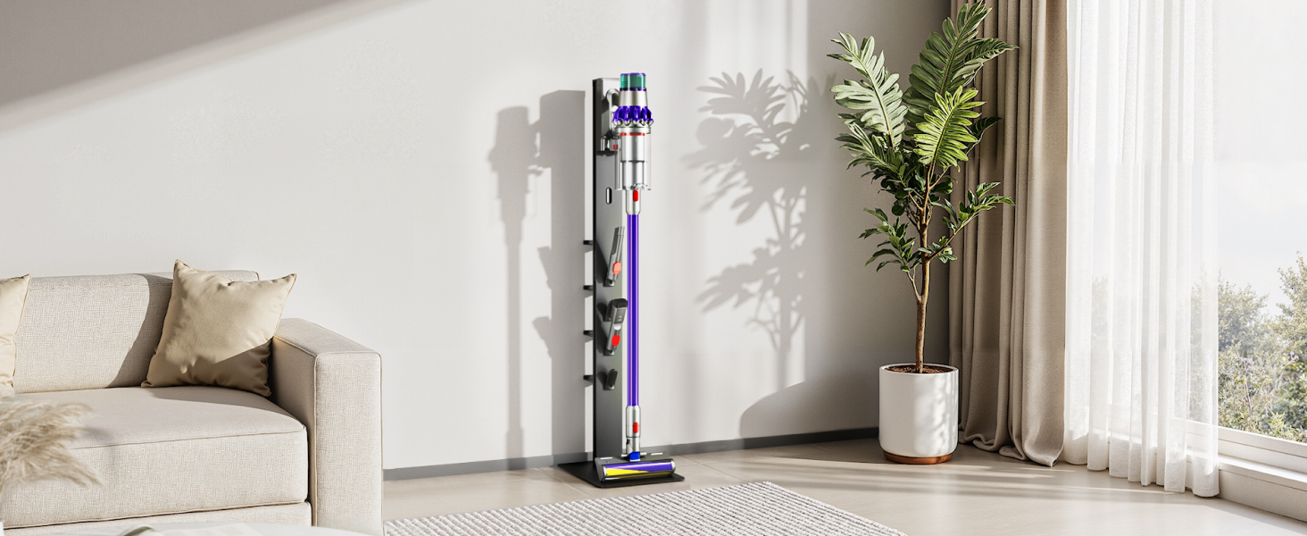 Підставка для пилососів Dyson з 4 гачками та 4 полицями, сумісна з моделями Gen5, V15, V12, V11, V10, V8, V7 та V6, без свердління, для зберігання пилососа та аксесуарів