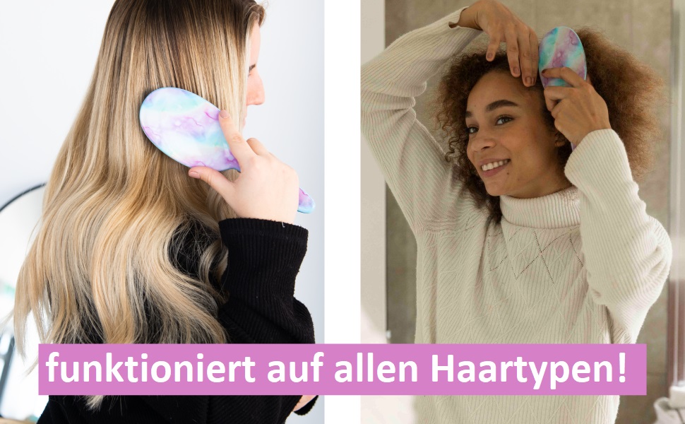 FRAMAR Батик: щітка для волосся без скрипу - для довгих волосся, дамська, для мокрого волосся, розчісуюча, для кучерявого волосся, анти-заплутування, преміум-якість