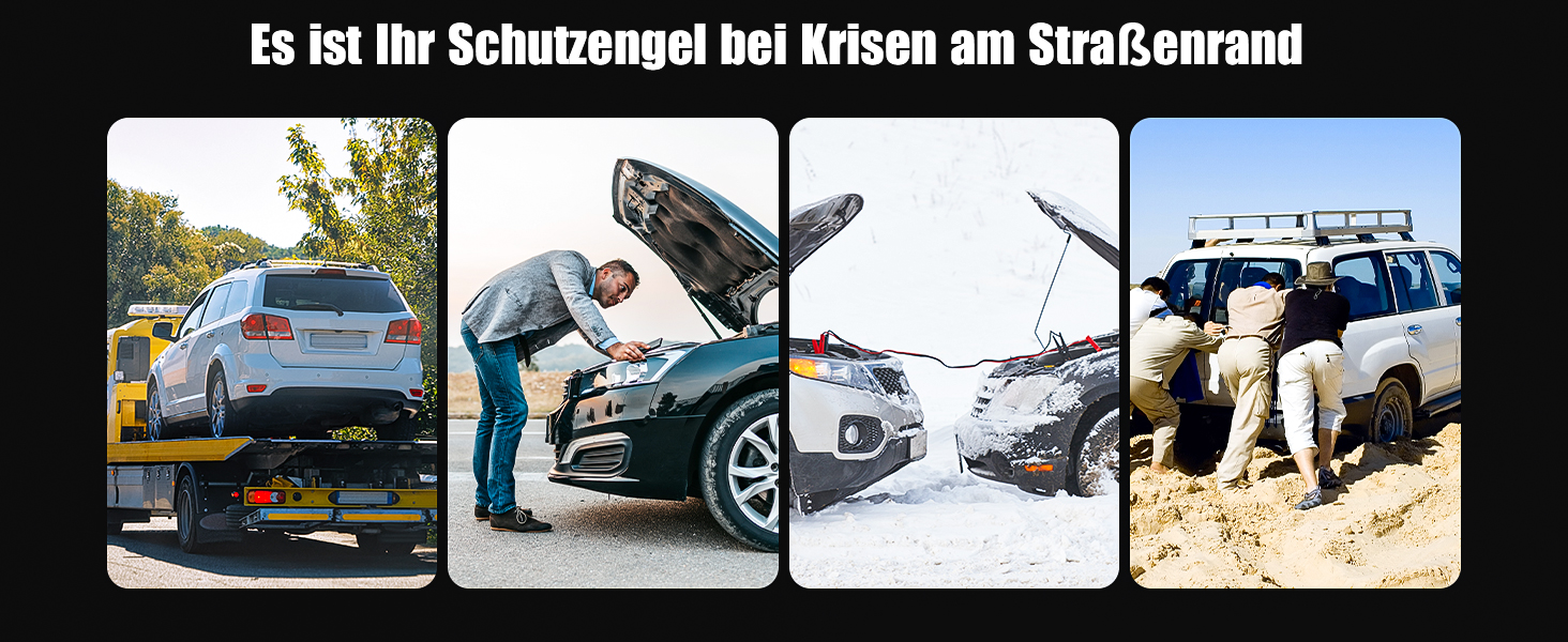 Powerbank Starthilfe Povasee UltraSafe для автомобіля 12V: Jump Starter з LED, 5000A, 2 USB-виходи (до 10л бензину/8л дизеля)