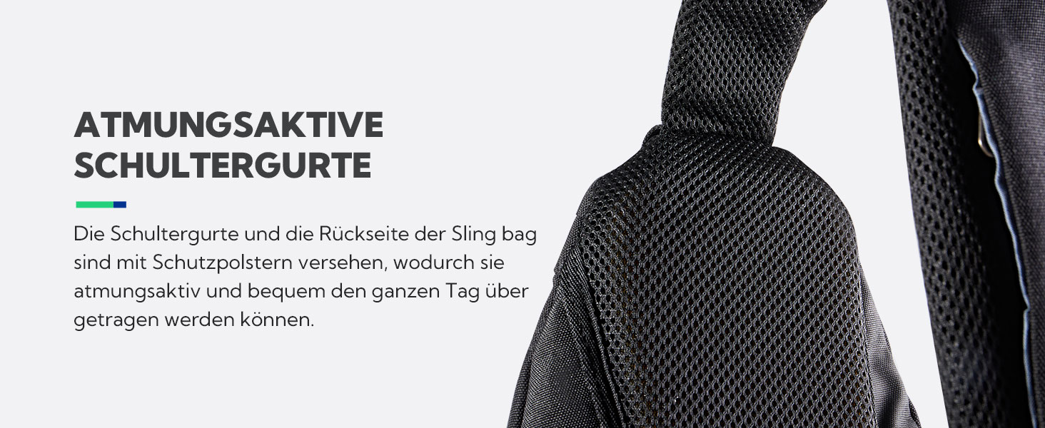 Сумка через плече Waterfly - спортивна, для туризму, велопоходів, подорожей (Pfauenblau)