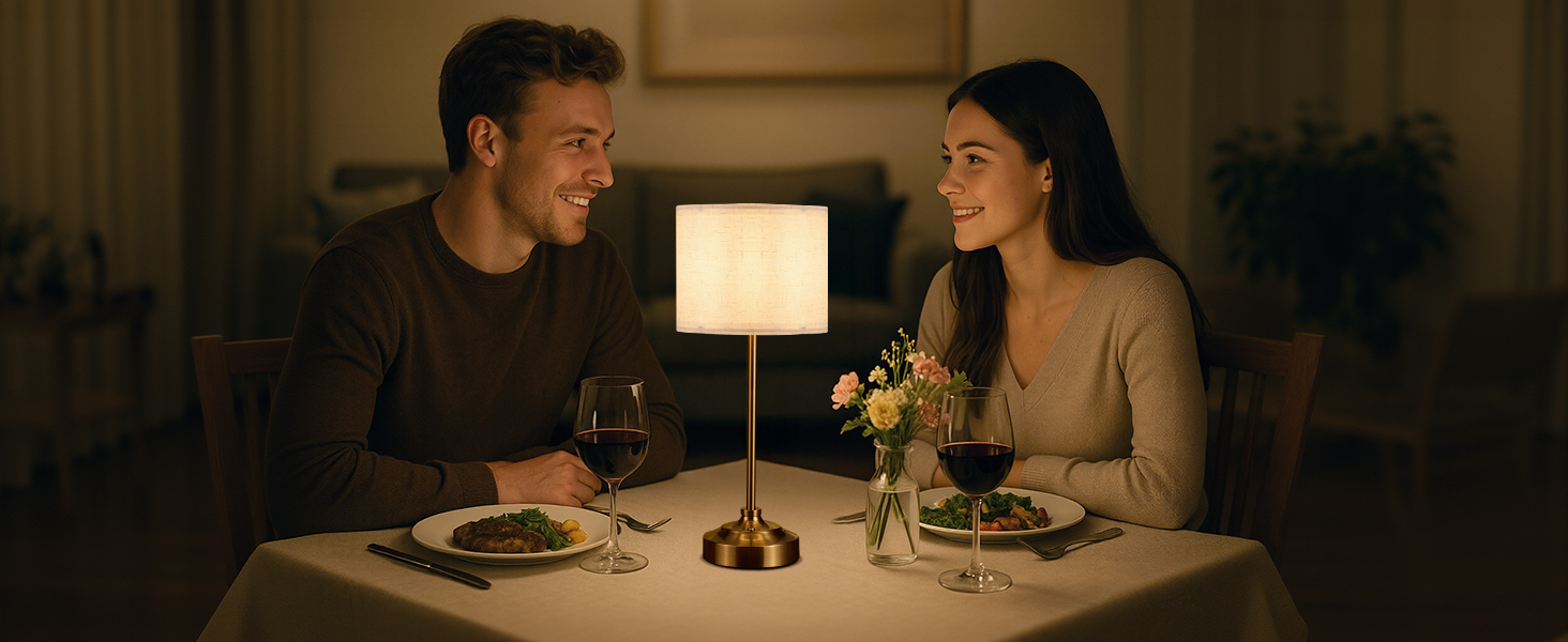 Настільна лампа Bojim 2 шт. Retro LED з USB зарядкою, сенсорне управління, регулювання яскравості, тканинний абажур, металевий корпус. Підходить для спальні, вітальні, нічного столика.