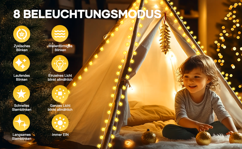 LED ліхтарна гірлянда на батарейках, 27 метрів, тепле біле світло, для дому та саду, IP65, з пультом дистанційного керування, димування, для кімнат, святкування, Різдва