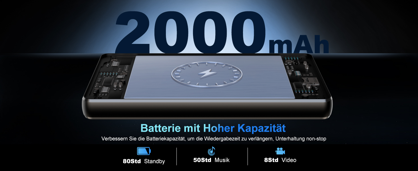 MP3 плеєр SWOFY 80GB з Bluetooth та WiFi, 4.0