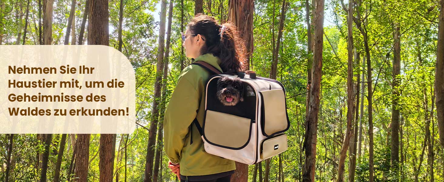 Pecute Рюкзак-переноска для котів та маленьких собак, темно-зелений. Зручний, вентильований, для подорожей, хайкінгу та кемпінгу