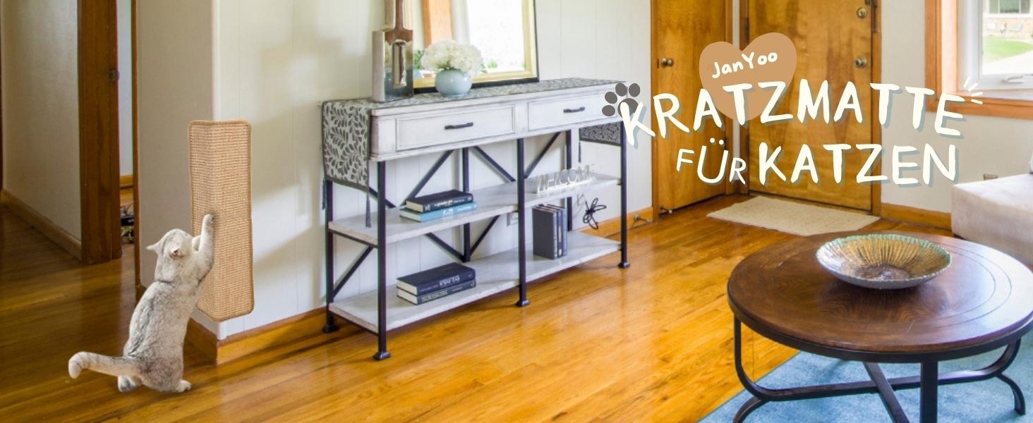 Килимок для котів JanYoo від подряпин, сизаль, 60x25 см (2 шт., коричневий)