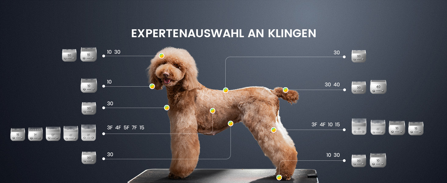 Професійна машинка для стрижки собак Oneisall, 2 швидкості, для собак та котів, тиха, для густого, довгого та кучерявого хутра, з акумулятором, леза з вуглецевої сталі, блакитна