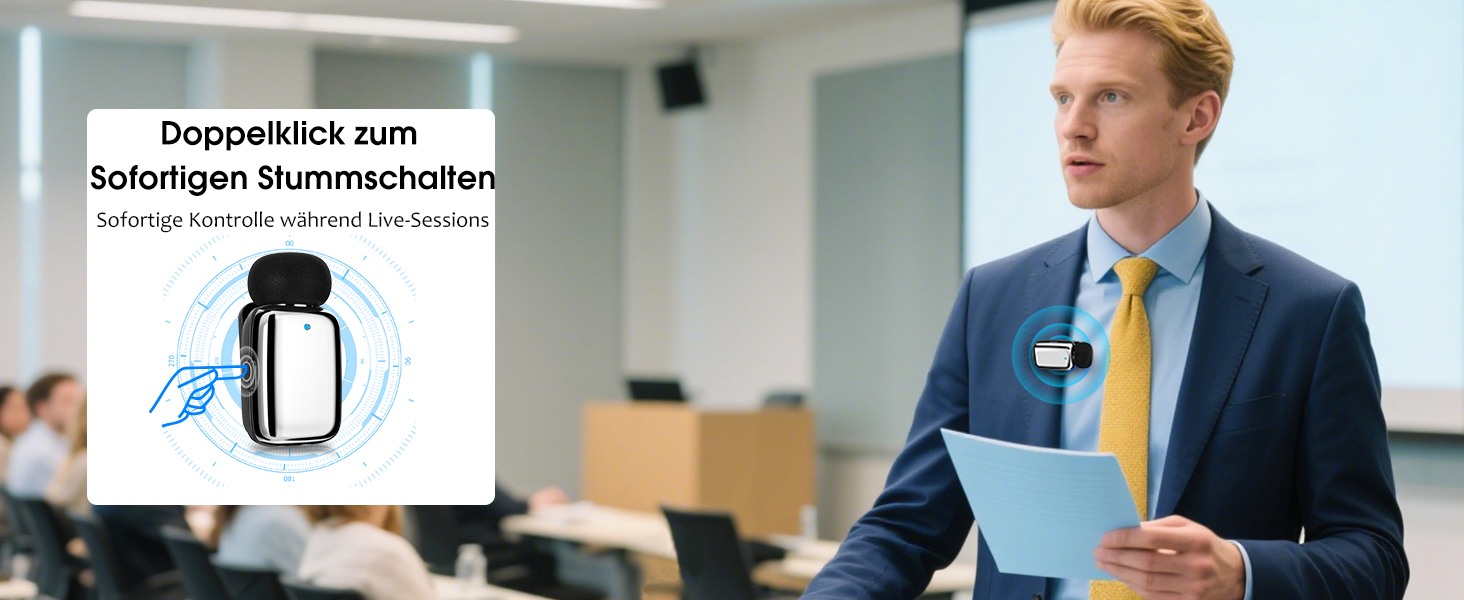 Мікрофон ZealSound Mini Wireless з USB-C/Lightning, для Android/iPhone, з шумозаглушенням, 33h акумулятор, 100м, для Vlogging, TikTok, Podcast, YouTube (M6 Чорний/Срібний)