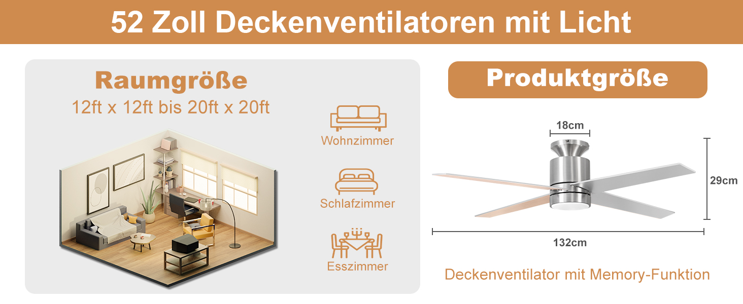 Стеляний вентилятор Ohniyou з підсвічуванням та пультом керування – 96,5 см (38 дюймів). Тихий, димування, для спальні, тераси, внутрішнього/зовнішнього використання (нікель, сучасний)