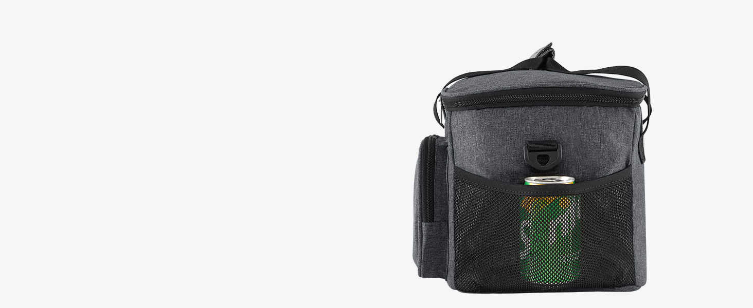 Термосумка LifeWit 15L: компактна, ізольована сумка-холодильник для їжі, напоїв, пікніків та подорожей. Водонепроникна, сіра, для чоловіків та жінок.