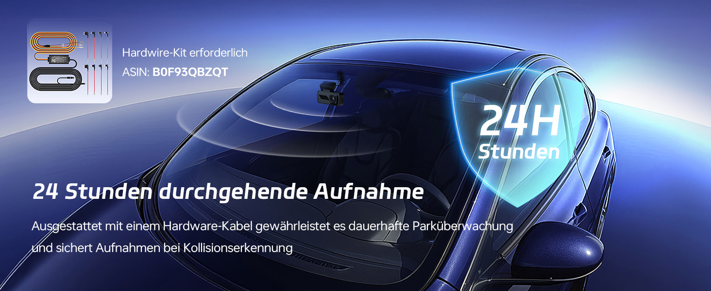 Автомобільний відеореєстратор Pelsee 4K Dashcam (передній та задній) з сенсором STARVIS 2, 3.39'' IPS дисплеєм, 24Гн паркуванням, 5.8GHz WiFi, HDR, WDR, ADAS, GPS та карткою пам'яті 64ГБ