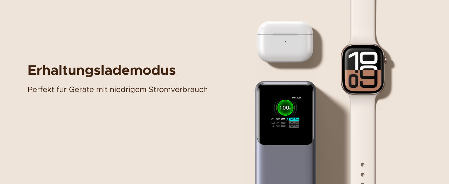 Power Bank UGREEN Nexode 20000mAh, 165W, Кабель 65см, Сумісний з iPhone, Galaxy, MacBook, Dell