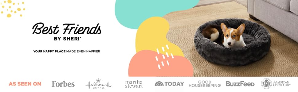 Кругле ліжко для домашніх тварин Best Friends by Sheri Donut Lux - Nerzgrau (58x58 см)