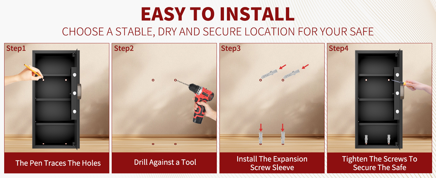 KABISAFE 45L: сейф для дому з електронним замком та ключем, для зберігання грошей, ліків та документів