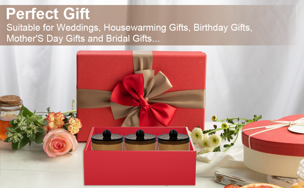 Органайзер для ватних паличок TOKSEO (3 шт.), ватніків, зубної нитки, косметики, чорного кольору