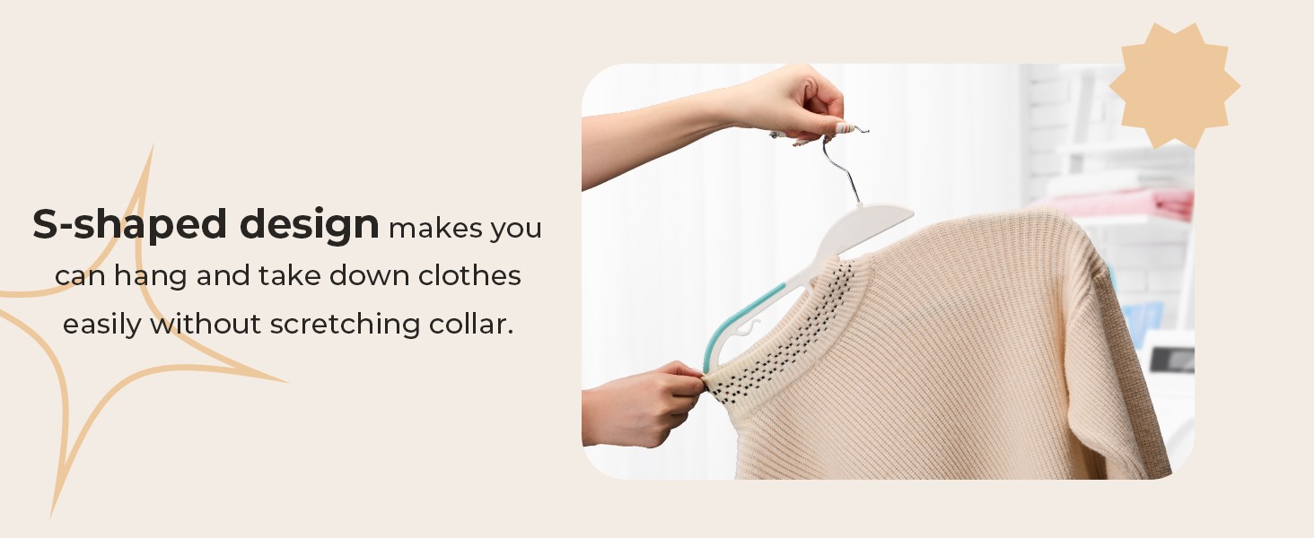 20 шт. Плечики для одягу HOUSE DAY з пластику, неслизькі, для мокрого та сухого одягу, обертаються на 360°, міцні, економія місця