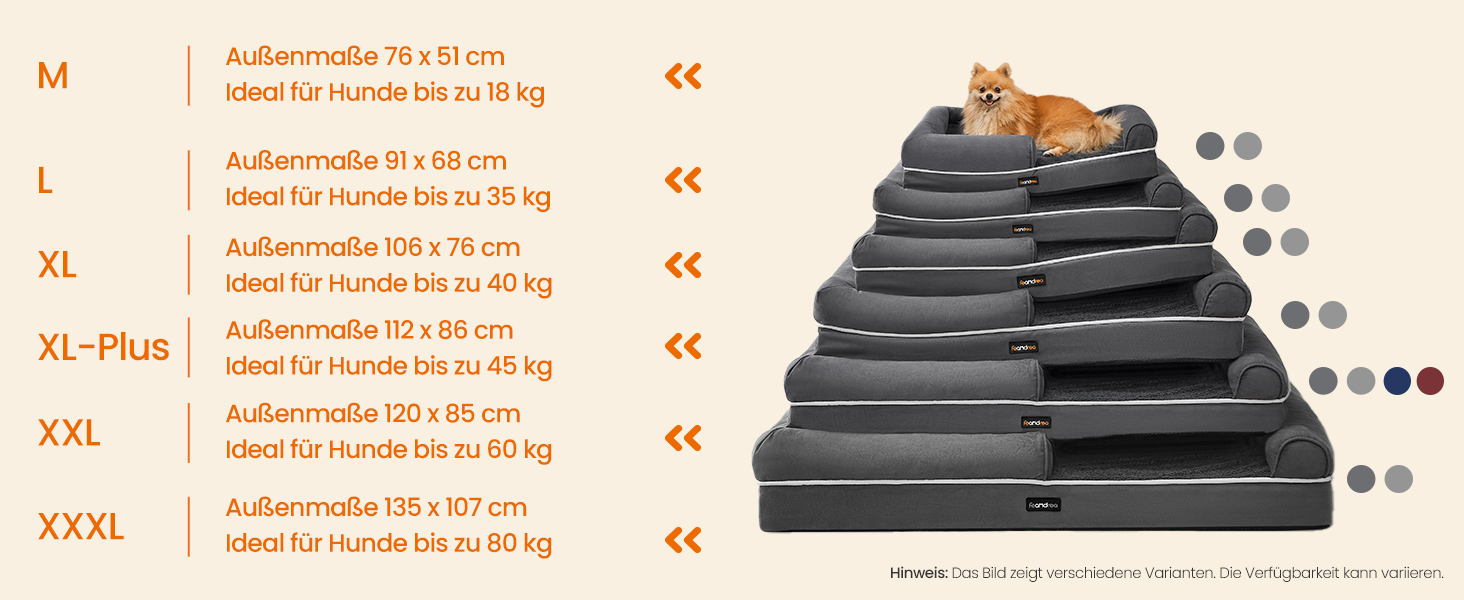 Ортопедичне ліжко для собак Feandrea, м'яке, з піднятими бортиками, 91 x 68 x 18 см, сірий колір, знімний чохол, неслизьке дно