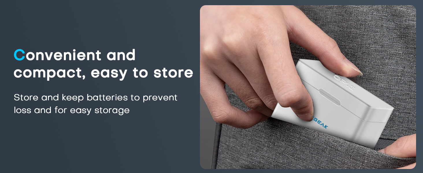 Акумулятор та зарядний пристрій для DJI Osmo Action 5 Pro/4/3: 2 шт. акумулятори, швидка зарядка PD, 2100 mAh