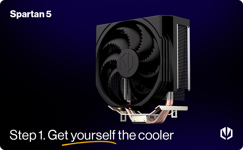 Кулер для CPU Endorfy Spartan 5 з вентилятором 120 мм, AM4/AM5/LGA1700/LGA1200/LGA1150, проста установка, компактний дизайн, модель EY3A003