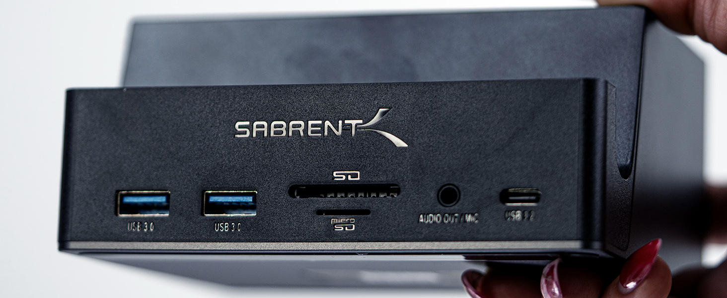 Док-станція для HDD/SSD 2.5/3.5 SATA з USB 3.0 Sabrent (EC-DFLT) - Підтримка 2.5'/3.5' SSD, DisplayLink