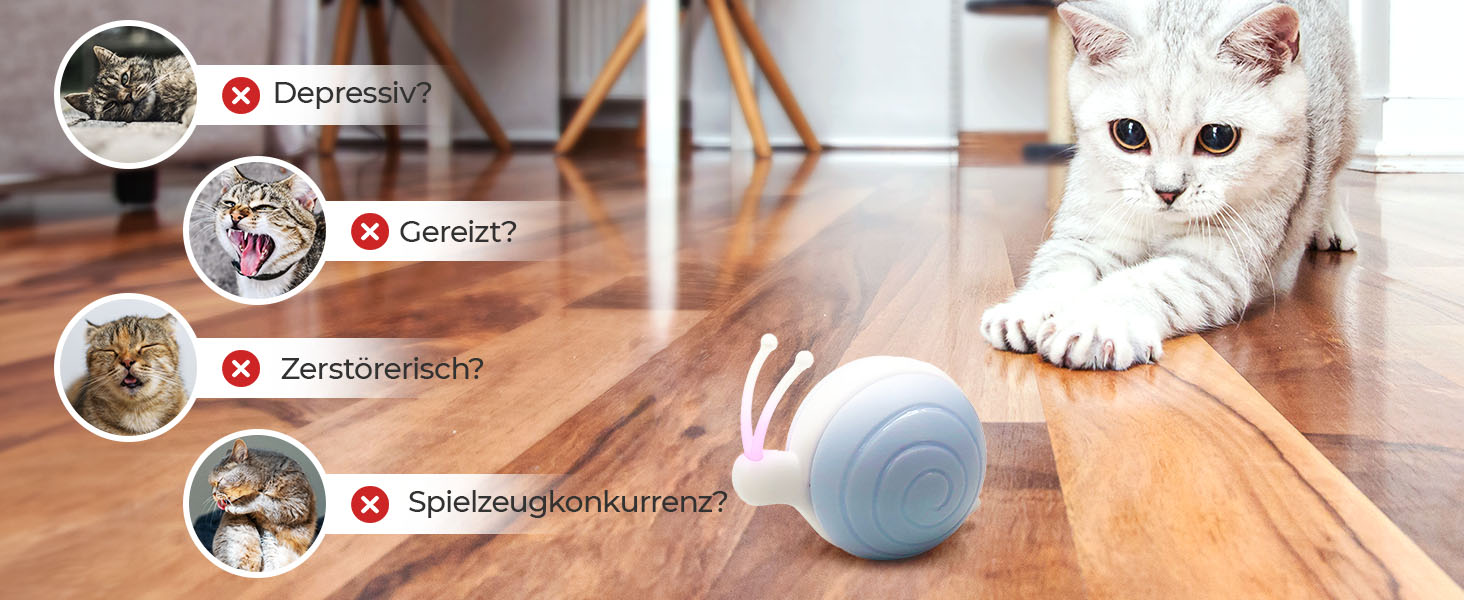 Інтерактивна іграшка для котів Wicked Snail з LED-підсвіткою, електрична, заряджається від DC, рухома, подарунок для кошенят, синя