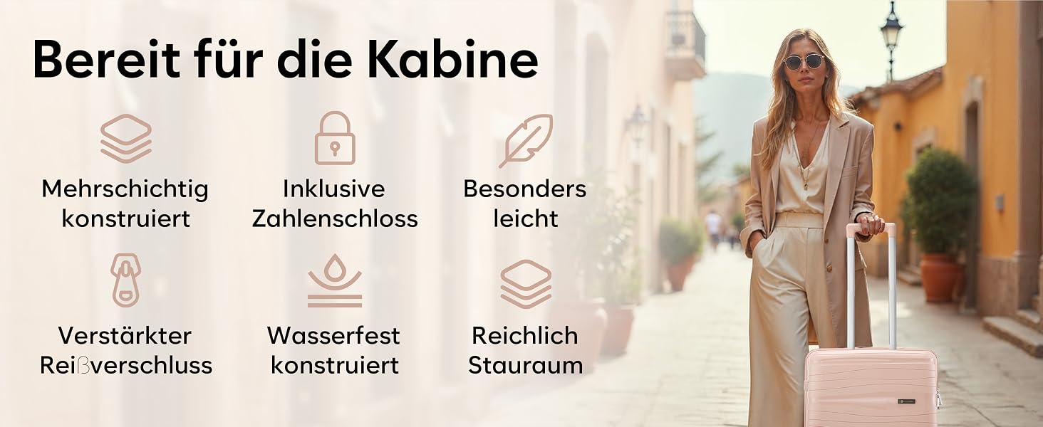 Набір валіз Travel One з жорстким корпусом, 4 предмети, антрацит (32/60/98 л), з кодовим замком та колесами 360°