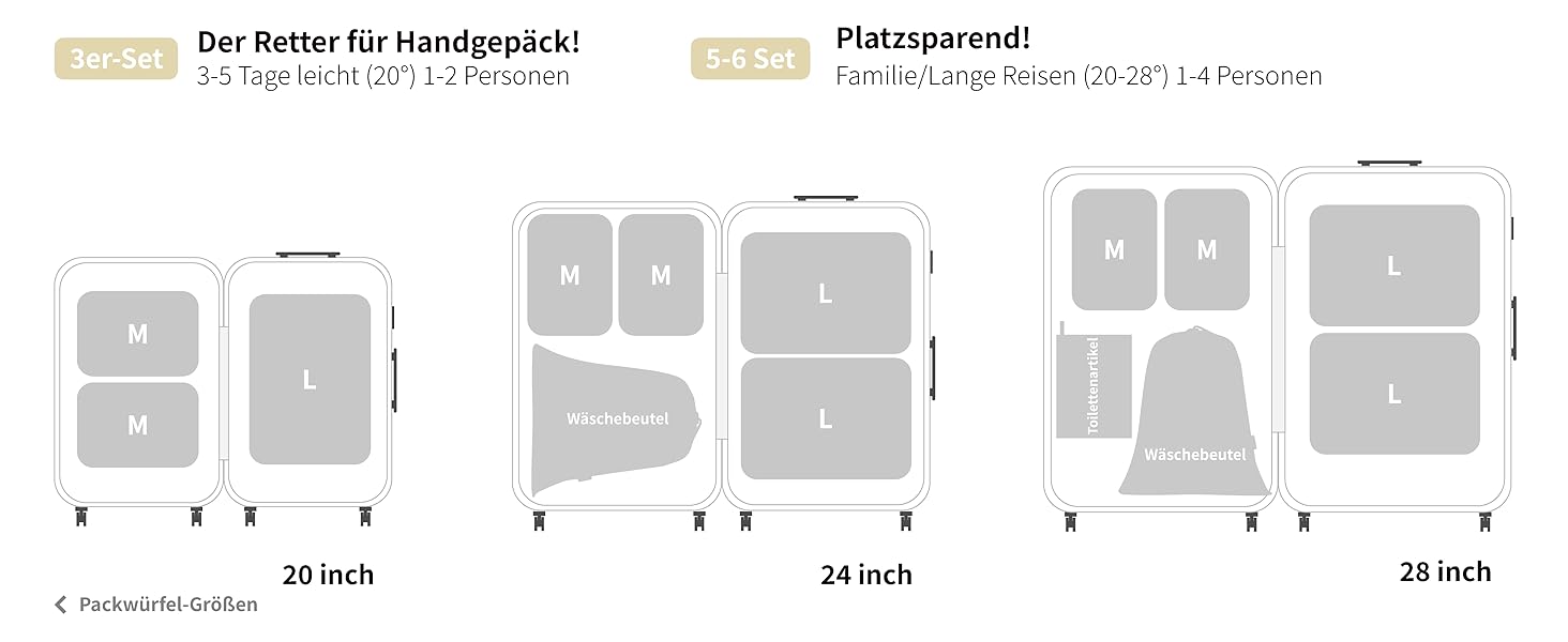 Набір кубиків-органайзерів для подорожей Cipway, 6 шт, білий, розширюваний, ультралегкий