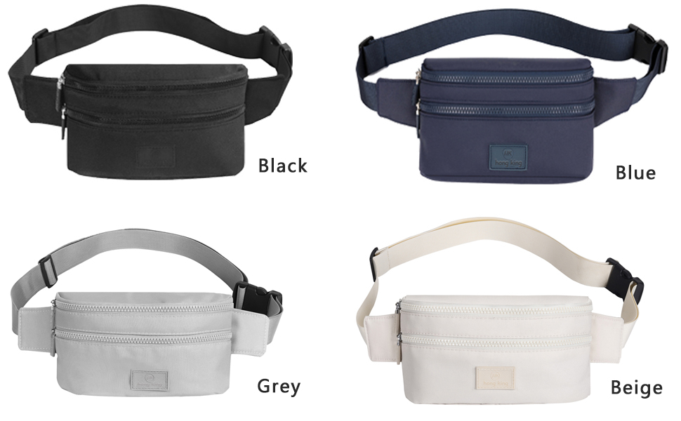 Поясна сумка на пояс для жінок та чоловіків, спортивна, водовідштовхувальна, чорна