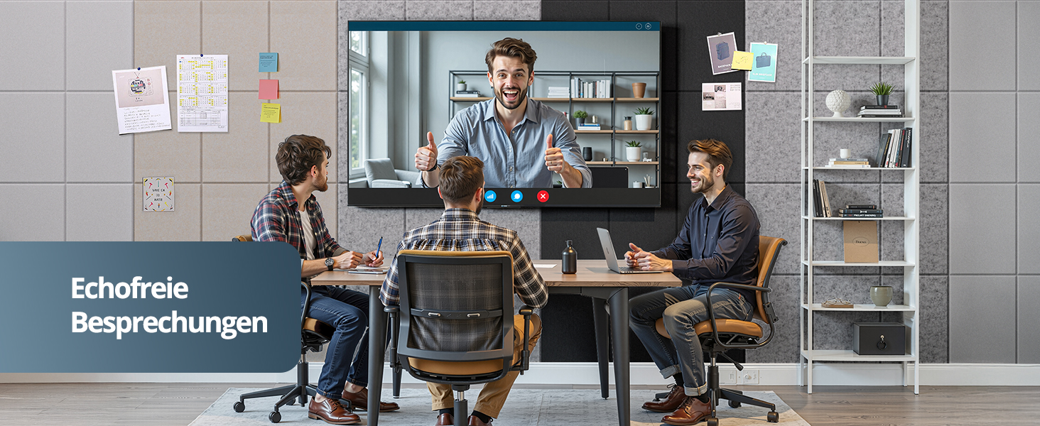 Акустичні панелі для шумоізоляції стін прямокутні, самоклеючі панелі з високою щільністю для звукопоглинання та декору, 30x40x0.9 см, 12 шт, колір верблюжий