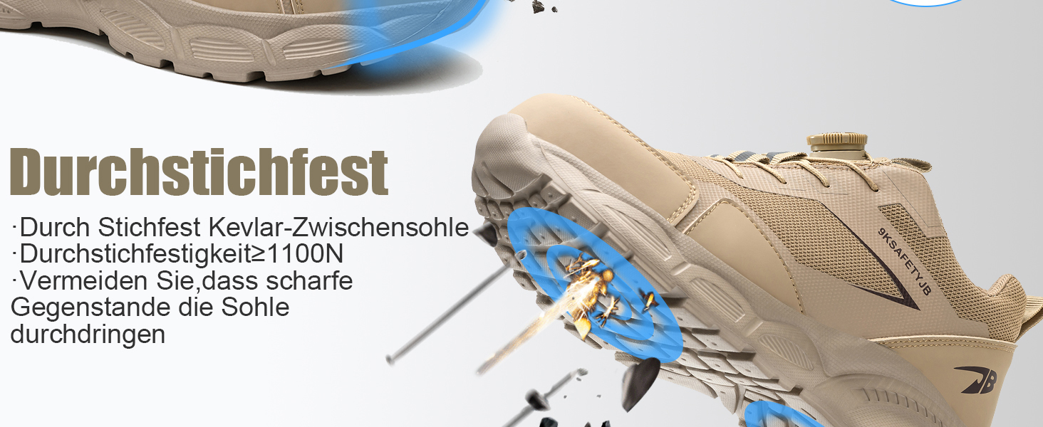 Робочі черевики чоловічі/жіночі легкі з металевим носком, дихаючі, протиковзкі, розмір 38-46 EU (Хакі, 41 EU)