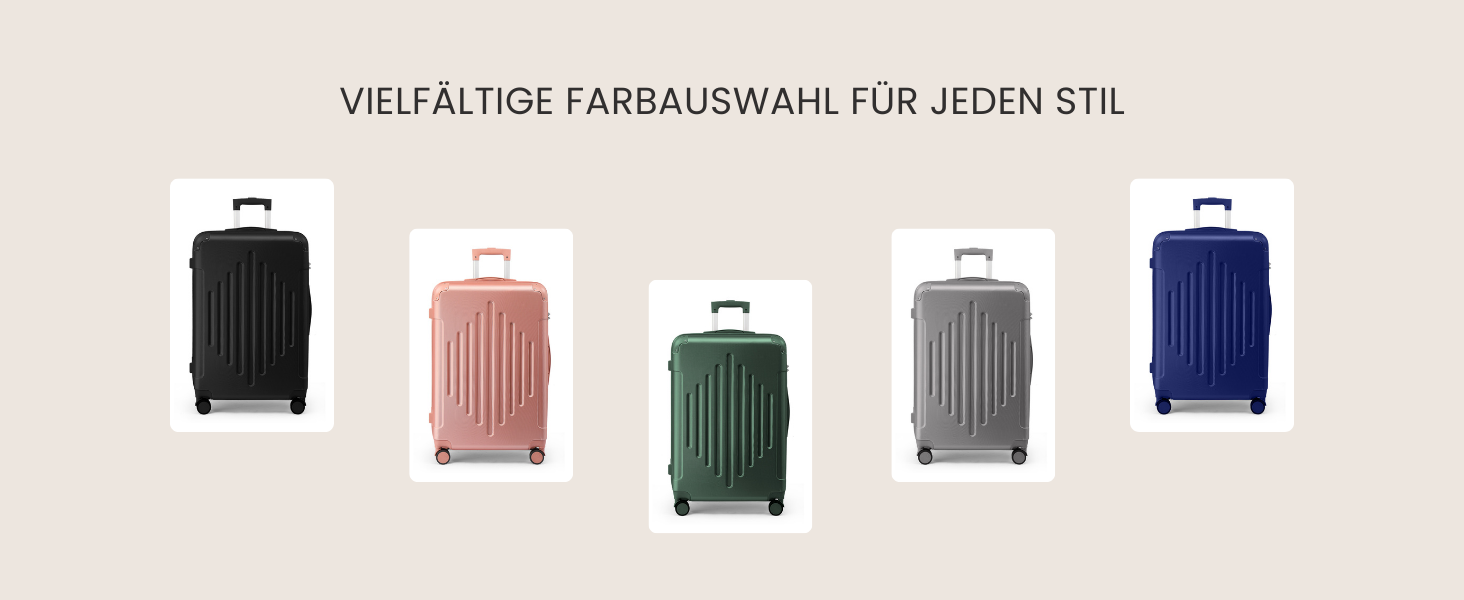 Набір валіз LALAHO Zwillingsrollen: M, L, XL (рожеве золото, 65 см)