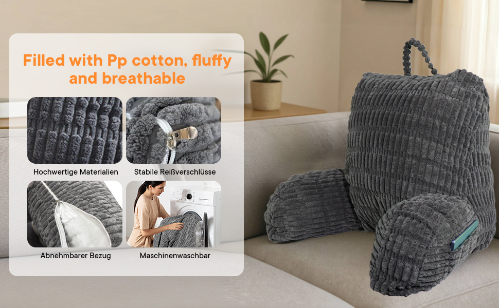 Підлогове крісло-мішок з підтримкою спини для читання, відпочинку та перегляду телевізора, підходить для дорослих