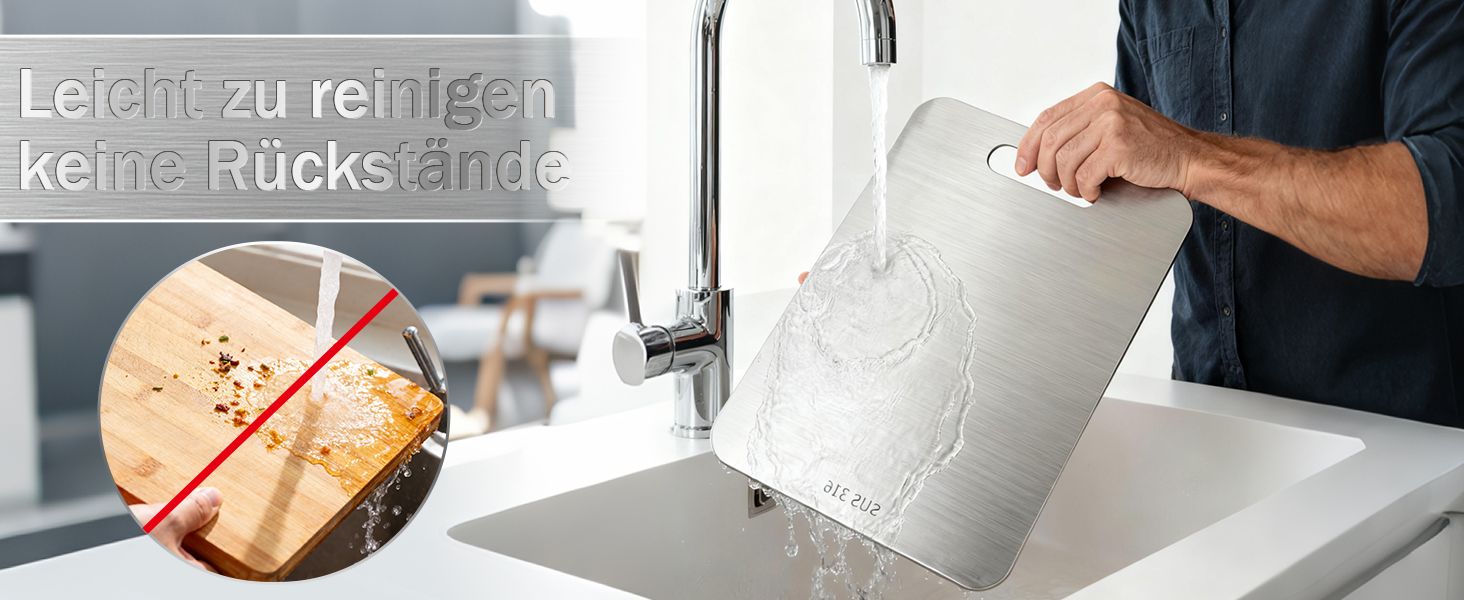 Набір титанових обробних дощок Titan (3 шт.) з нержавіючої сталі S316 - для м'яса, фруктів, овочів