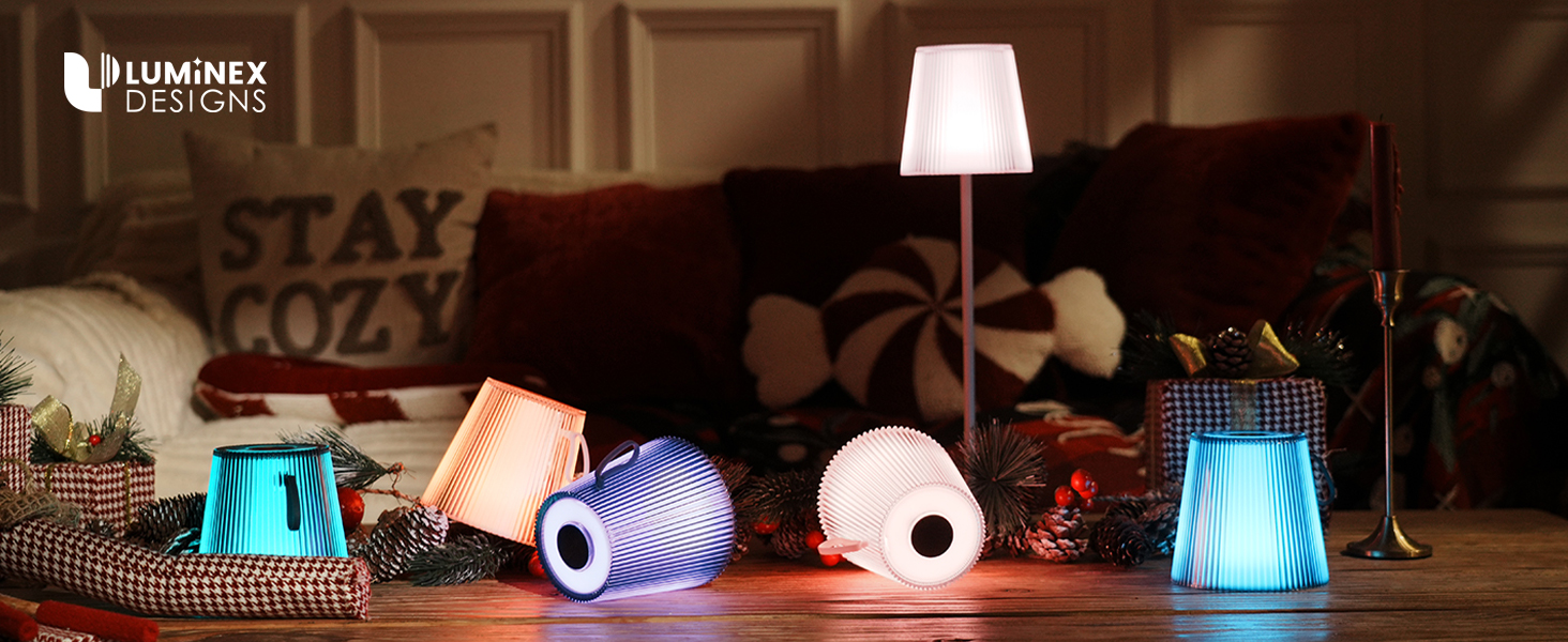 Світлодіодна настільна лампа бездротова LED для вулиці та дому, димована, з акумулятором 5200mAh, водонепроникна IP54, чорна (2 шт)