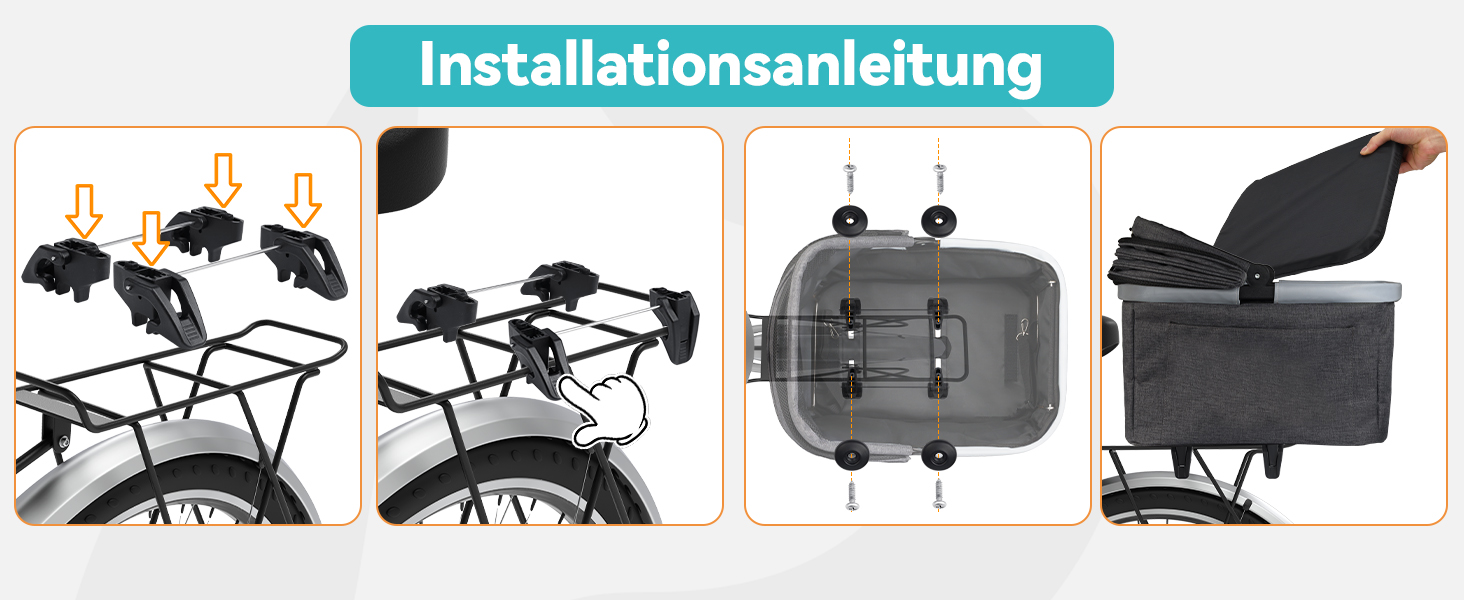 Кошик для велосипеда для собак до 12 кг з металевим каркасом, швидкознімний кріплення, сітчасте вікно, м'яке сидіння, світловідбиваючі смуги, складаний, для міських велосипедів