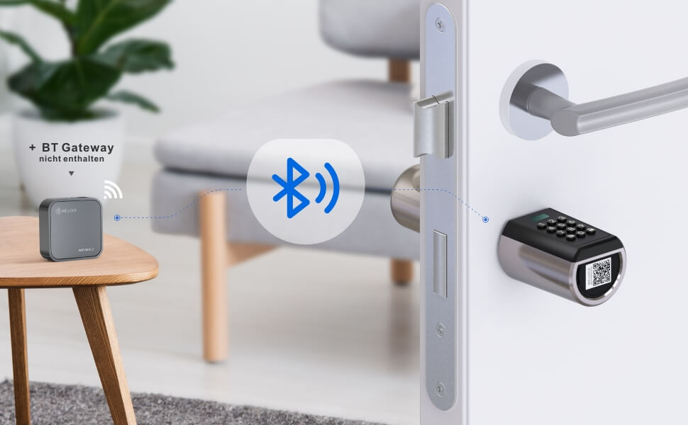 Електронний циліндр WELOCK PBL41 для дверей з Bluetooth, кодовий замок IP65, для дверей 50-100 мм