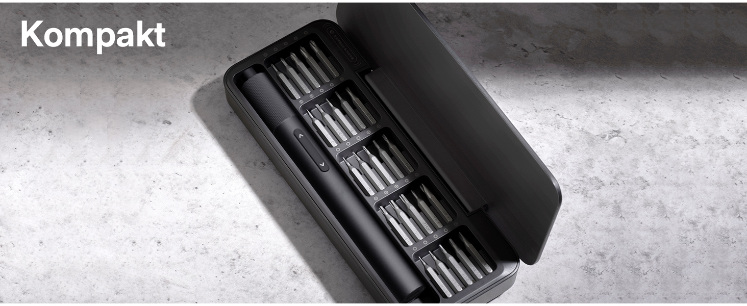 Набір викруток HOTO Feinmechaniker: електричний, магнітний, прецизійний. Для ремонту годинників, окулярів, телефонів, ПК. 170 об/хв, C4 × 28 мм