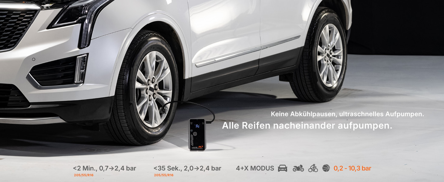 Powerbank для авто Smart Starthilfe з компресором, 12V, 60Wh - Запуск двигуна та підкачка шин, до 8.5л бензину/6.5л дизелю