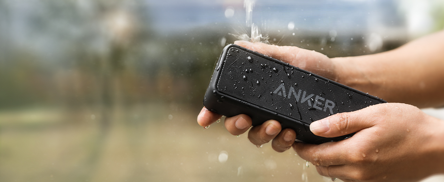 Портативна Bluetooth колонка Anker SoundCore 2, Чорна: потужний звук, глибокий бас, 24 години роботи, водонепроникність IPX7, сумісна з iPhone, Galaxy